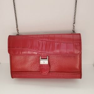Vintage Brighton Red Crossbody Bag w/ chain strap